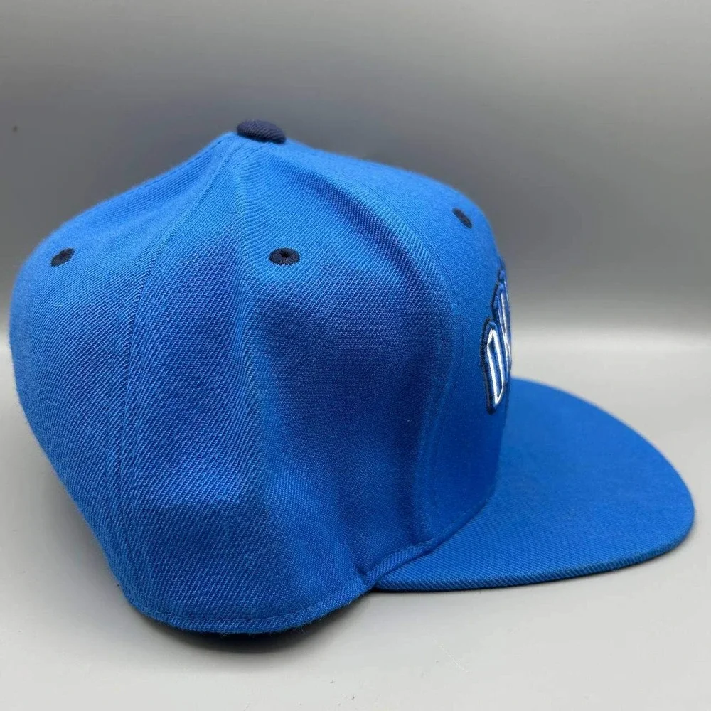 Oklahoma City Thunder Hat Men 7 1/2 Blue Embroidered Mitchell & Ness Fitted Cap - Picture 4 of 8